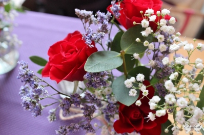 Red, Purple, White theme at No4- Elizabeth Weddings