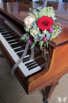 Flower on a piano