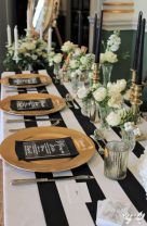 Gold, Black, white and green, Styling by Elizabeth Weddings