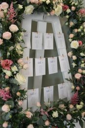 Flower table plan, table plan cards by Elizabeth Weddings